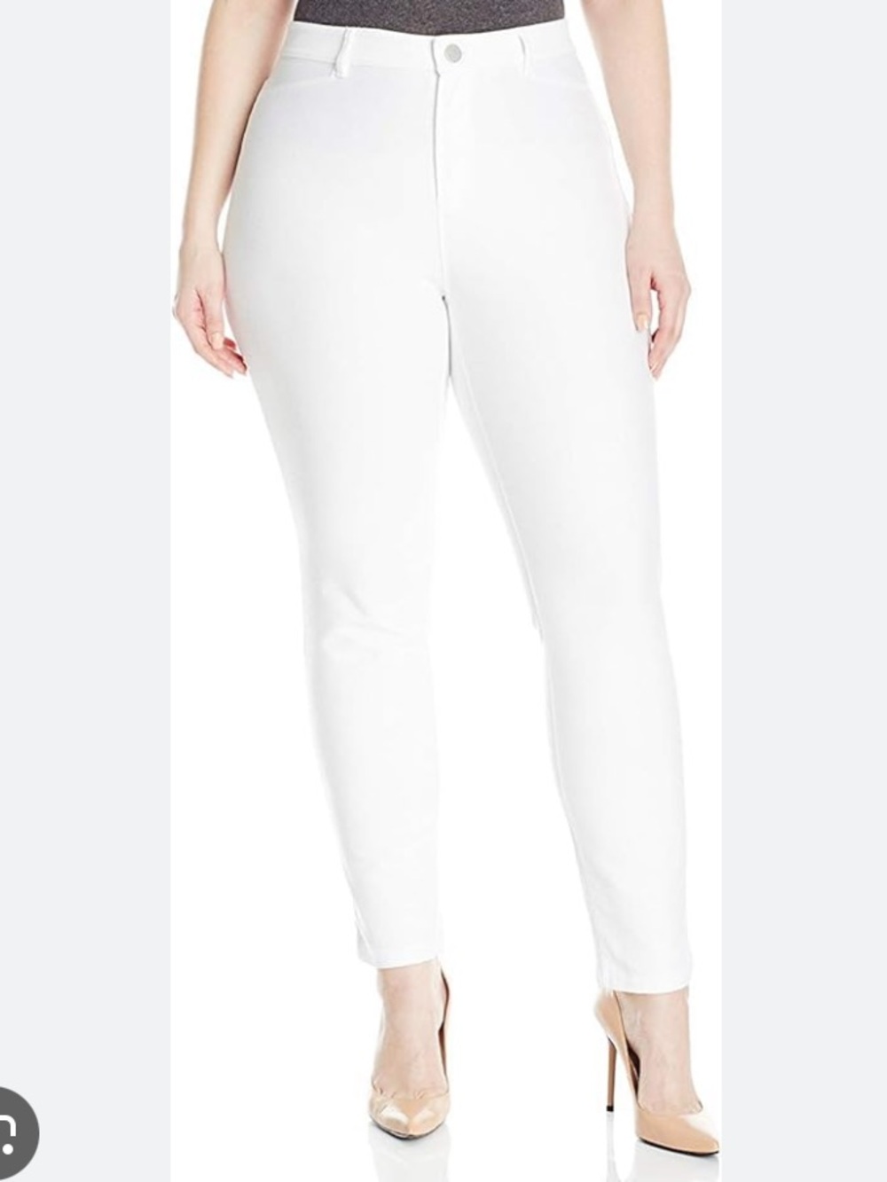 New NIC+ZOE Women's Pull on Mid-Rise Slim Ankle Jeans in Paper White